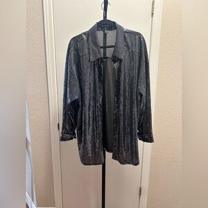Forever 21 sparkly button-down